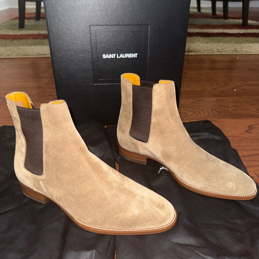 SAINT LAURENT MENS CHELSEA BOOTS NEW SIGARO MENS SIZE 40